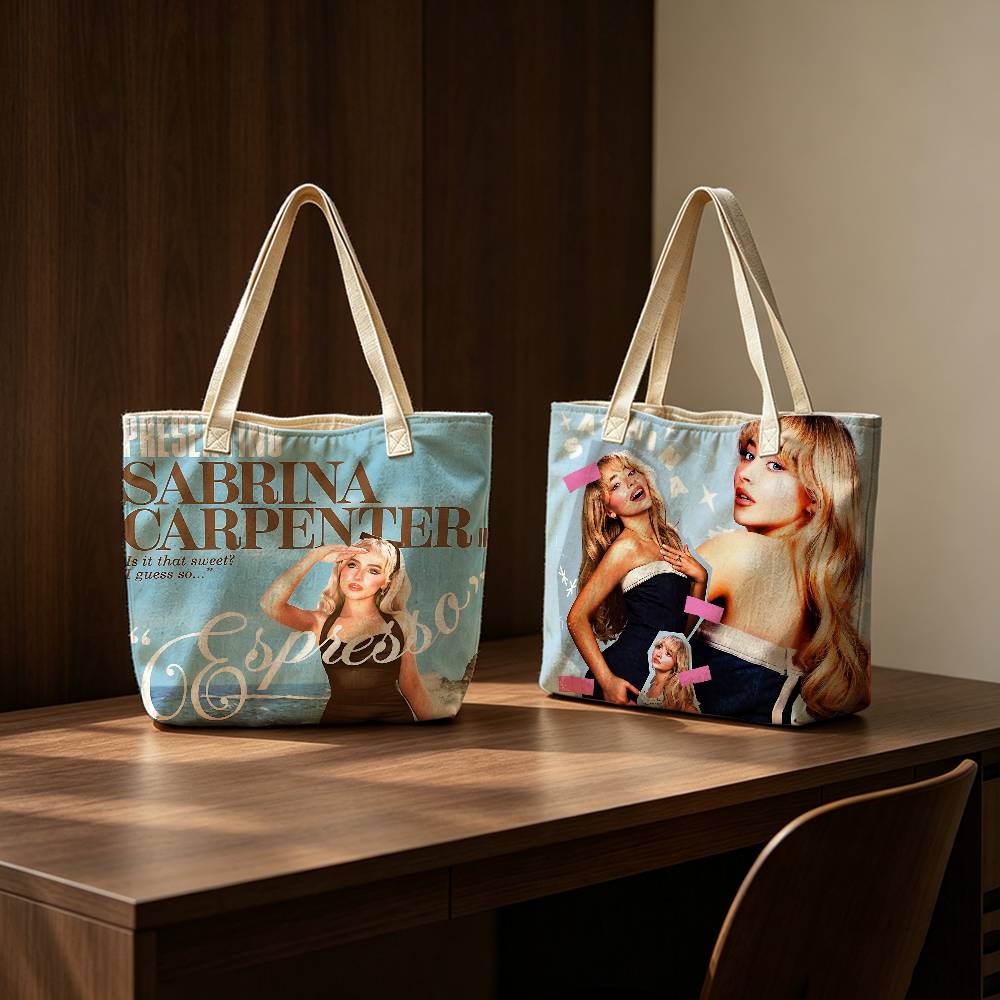 Linen Bag Bulk - S-Sabrina C-Carpenter Singer Tote Bag, Large