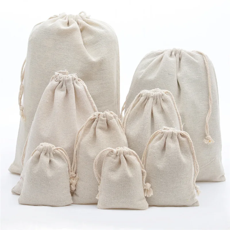 10pcs/lot Jute Cotton Linen Dr - Linen Bag Bulk review and price