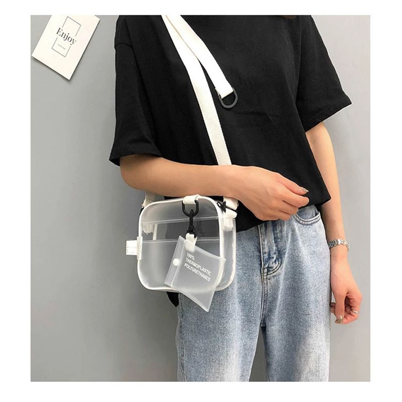Casual PVC Transparent Bag Wom - Linen Bag Bulk review and price