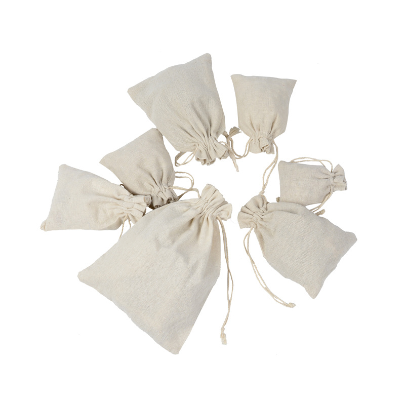 10pcs Cotton Linen Drawstring  - Linen Bag Bulk review and price