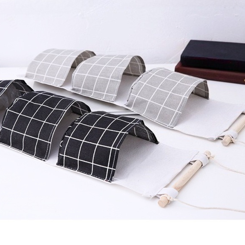 Plaid Cotton Linen Hanging Sto - Linen Bag Bulk review and price