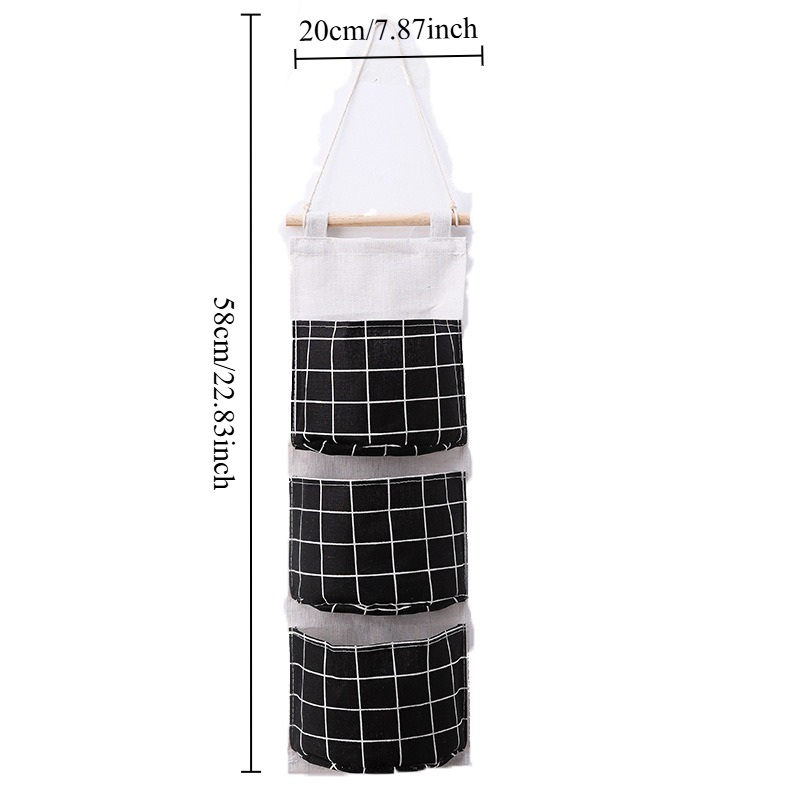 Plaid Cotton Linen Hanging Sto - Linen Bag Bulk review and price